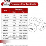 XN8 Neopren Hanteln 2er Set Hantelgewichte von 1-10 kg Hantelset Gewichte Kurzhanteln Set für Gymnastik Aerobic Pilates Frauen Männer