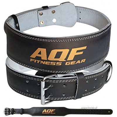 AQF Gewichthebergürtel Leder 4" Lendenwirbelstütze Gepolsterte Fitness-Gürtel mit Stahlrollenschnalle Geeignet Für Gym Krafttraining Bodybuilding