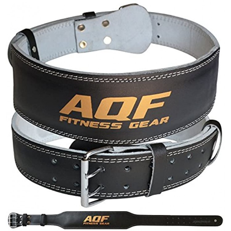 AQF Gewichthebergürtel Leder 4 Lendenwirbelstütze Gepolsterte Fitness-Gürtel mit Stahlrollenschnalle Geeignet Für Gym Krafttraining Bodybuilding