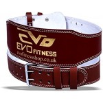 EVO Fitness Gewichtheber Gürtel 6 aus Reinem Leder Bodybuilding Rücken Unterstütung Bandage