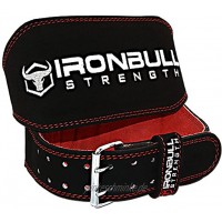 Iron Bull Strength Gepolsterter Gewichthebergürtel 6-Inch Wildleder Gewichtgürtel Strapazierfähige Und Angenehme Rückenunterstützung Für Schweres Gewichtheben Crossfit und Fitness