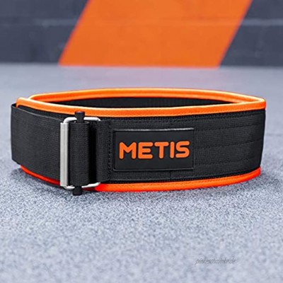 METIS Weightlifting Belt | 10cm Nylon Gewichthebergürtel für Powerlifting & Krafttraining | Weight Belt für Heimtraining & Fitnessstudio