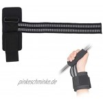 SALUTUYA Durable Weightlifting Wrap Schwarzes Gewichtheber-Armband zum Hochziehen usw.