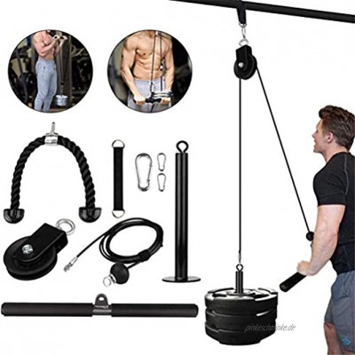 Usmato Fitness LAT Lifting Pulley System mit Kabelmaschine Heimfitnessgeräte für Training Schulter und Rücken Geschenk für Männer