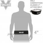 Valeo 4-Zoll Gepolsterte Leder Lifting Gürtel für Männer und Frauen mit Rückenstütze für Gewichtheben und Wildleder gefüttert Schaumstoff Lendenpolster