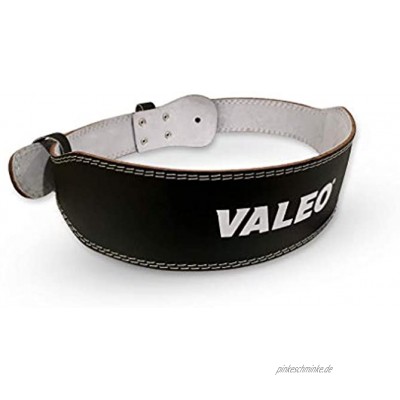 Valeo 4-Zoll Gepolsterte Leder Lifting Gürtel für Männer und Frauen mit Rückenstütze für Gewichtheben und Wildleder gefüttert Schaumstoff Lendenpolster