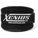 Xenios USA 6 Zoll Ergonomischer Gewichthebergürtel-L 110 cm-Schwarz PSNYPLAT032