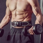 Yisily Gewichtheber-gürtel Einstellbare Leder Gewichthebergürtel Kdk Schutz Unterstützung Für Rücken Und Core-Workouts Gym Cross-Training L
