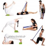 arteesol Yoga Block 2er Set und Yogagurt leicht und hoher-Dichte Eva-Schaum yogablock Rutschfester Stabiler yogaklotz verwendet für Yoga Pilates Meditation und tägliche Übungen