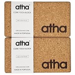 atha® BLOCKS 2 Yoga- und Pilatesblöcke aus ökologischem Naturkork · Hergestellt in Portugal · Schadstofffrei · Robust · Umweltfrendlich · Standard-Studio-Grösse