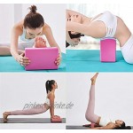 CISMARK Yoga-Block – stützender latexfreier EVA-Schaum weiche rutschfeste Oberfläche für Yoga Pilates Meditation 2 Stück