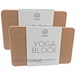 CLAY&BURNS® Yogablock aus Natur Kork | Yoga Block Kork | Yogaklotz | 100% Naturkork | Korkblock für Yoga Pilates und Fitness | Hatha Korkklotz