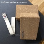 Cork Yoga Blocks 2 Pack und Gurt Set Combo 7,6 x 15,2 x 22,9 cm Cork Yoga Blöcke und 8 'Yoga Gurt D-Ring Schnalle