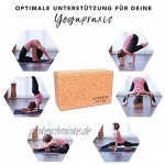Fittastic Yoga-Block Kork – Yogaklotz – optimaler Grip und Größe – 100% Naturkork – nachhaltig und umweltfreundlich – Korkblock für Anfänger und Profis