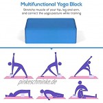 Lixada Yoga Blöcke 2er mit 1er Baumwoll Yoga Gurt Yoga Block Set Yoga Pilates Meditation für Anfänger und Fortgeschrittene