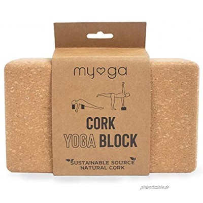 Myga RY1061 Cork Yoga-Stein Hochdichter Cork Yoga Block Umweltfreundliche Blöcke Grundlegende Yoga und Pilates Ausrüstung