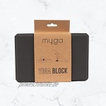 Myga RY1127 Schaum Yoga Block Yoga-Stein mit hoher Dichte Leichter geruchsresistenter feuchtigkeitsbeständiger Pilates Yoga Blöcke Schwarz
