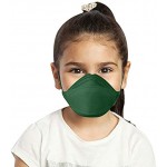 NIMIZIA 10 Stück Kinder 5 Lagige Schutz Maske,Bunt 5 Lagige Mund und Nasenschutz,Staubdicht Mund-Nasen Bedeckung Atmungsaktiv Mundschutz für Jungen und Mädchen von 5-12 Jahren Grün