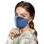 NIMIZIA 100 Stück Erwachsene 5 Lagige Schutz Maske,5 Lagige Mund und Nasenschutz Staubdicht Mund-Nasen Bedeckung Atmungsaktiv Bandana Mund-Nasen-Schutz für Männer Frauen Blau