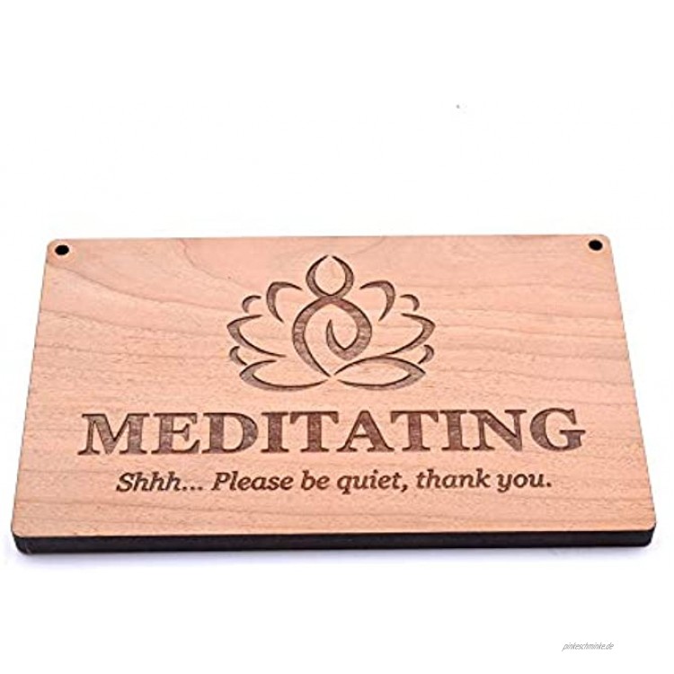 OriginDesigned Holzschild mit Gravur Do Not Disturb zum Aufhängen für Entspannung Yoga Zuhause Übung Kirsche