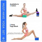 OVERMONT Yoga Block Yogaklotz 2er Set Eva Foam Yoga und Pilates für Anfänger