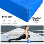 OVERMONT Yoga Block Yogaklotz 2er Set Eva Foam Yoga und Pilates für Anfänger