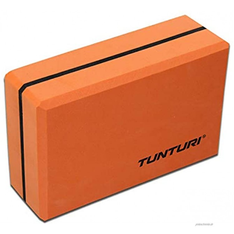 Tunturi Outdoor Yogablock 93 Gramm in Orange Fitnessblock für Yoga Pilates Training Trainingsblock aus Schaumstoff