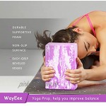 WayEee Yogablock 2er Set Yogaklotz aus Eva Schaumstoff mit 1.8m Yogagurt Yoga Blöcke Yogaklotz stabil & rutschfest Yoga und Pilates Yogaklotz für Anfänger und Fortgeschrittene