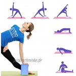 WEARRR 4 Teile Satz Yoga Übung Set Yoga Block Stretch Band Widerstand Ring Körperformung Fitnessgeräte Color : Blue