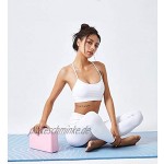 Yoga Block Eva Foam Yoga Brick mit hoher Dichte Feste rutschfeste Unterstützung Vertiefen Sie den Yoga Brick für Yoga Pilates Meditation Übung Workout Fitness & Gym Pink