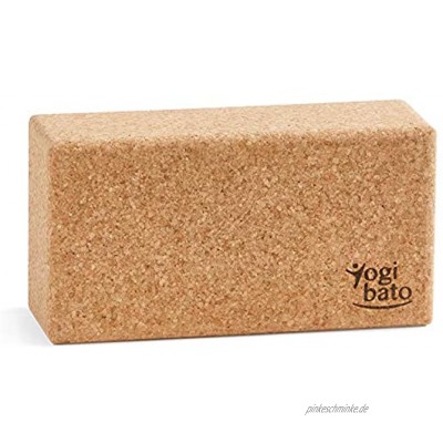 Yogibato Yogablock Kork Made in Portugal | Yoga Block 2er Set & 1er Pack | Natur Korkblock mit E-Book für Yoga Fitness Pilates – Hatha Klotz Cork Brick – Yogaklotz 100% Naturkork