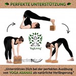 Yogiliving® Yogablock Kork | 100% natürlicher Yoga Block | Yogaklotz aus Naturkork | rutschfest & bis 150kg belastbar