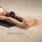Zen Yoga Wedge Yoga Blöcke aus Naturkork Standard – Premium 100% natürlicher Einzelziegel für Anfänger und Profis Yoga Pilates Klassen Heimübung Fitness Rutschfester Griff – umweltfreundlich