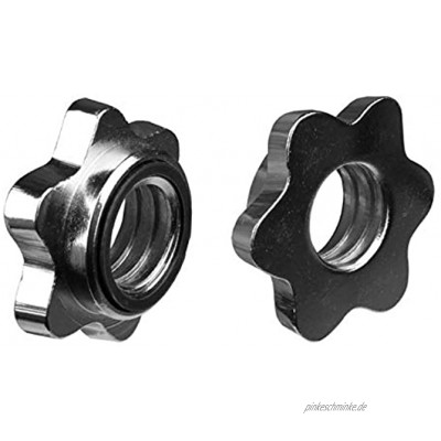 ScSPORTS® 2X Schraubverschluss für Hantelstangen 30 mm Durchmesser integrierter Gummiring fixiert die Hantelscheiben Sternverschluss