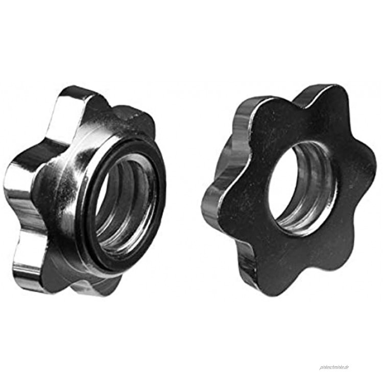 ScSPORTS® 2X Schraubverschluss für Hantelstangen 30 mm Durchmesser integrierter Gummiring fixiert die Hantelscheiben Sternverschluss