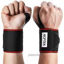 AGPTEK 2 Stück Handgelenk Bandagen 40 cm Sport-Armbänder Crossfit-Armbänder mit Anti-Rutsch-Band für Gewichtheben Liegestütze Geeignet für Männer und Frauen