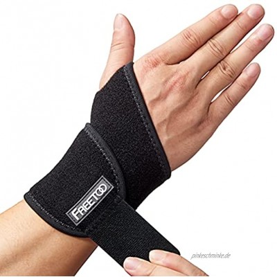 FREETOO Sport Handgelenk Bandagen Handgelenkstütze für Damen und Herren Handbandage das Rechts und Links Handgelenkschoner für Sehnenscheidenentzündung Wrist Wraps für Kraftsport Crossfit