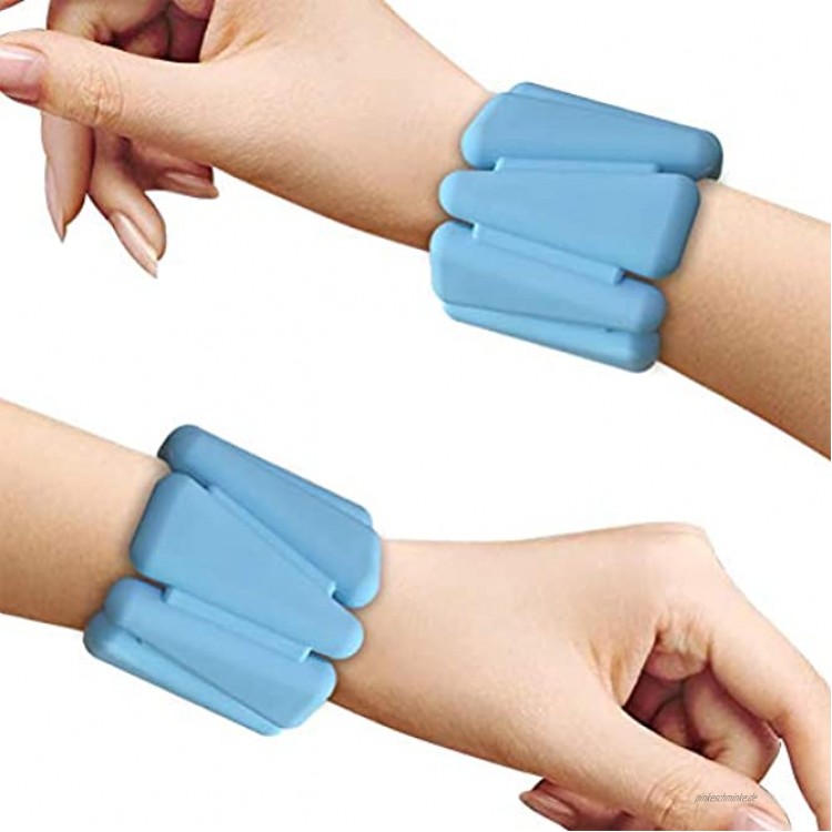 LINONI 1 Paar Unisex-Armband mit Gewichtsmanschetten verstellbar für Yoga Tanz Schwimmen Barbel Pilates