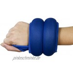 Movit 2er Set Neopren Gewichtsmanschetten mit Daumenschlaufen 2X 0,5kg blau
