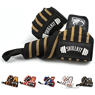 Skillkit Handgelenk Bandagen [Wrist Wraps] 45cm Handgelenkbandage für Fitness Bodybuilding Handgelenkstütze Kraftsport & Crossfit für Frauen und Männer