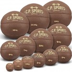C.P. SPORTS Medizinball Sets Kunstleder Schwarz Braun Pink Fitness Ball Trainingsball Gewichtsball Slamball Gewichtsbälle in Sets von 0,5kg bis 15kg