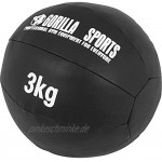 GORILLA SPORTS® Medizinball Kunstleder Schwarz 1-10 kg Fitnessball Einzeln Set