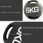Medizinball,Medizinball Mit Griff Doppelgriff-Gymnastikball Flexible Elastische und Langlebige FitnesstrainingsgeräTe zur Kraftmessung und Zum Kerntraining