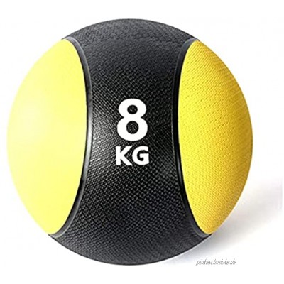 PLUY Fitness Medizinball Für Erwachsene Fitness Indoor Aerobic Übung Schwerkrafttraining Vollgummi Hüpfball Geeignet für Krafttraining 8 kg