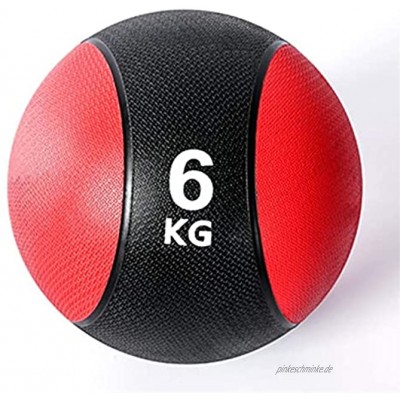 PLUY Fitness Medizinball Für Erwachsene Fitness Indoor Core Brength Bizeps Training Solid Rubber Bouncy Ball Geeignet für Krafttraining 6 kg