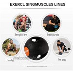PLUY Fitness Medizinball Gummi,elastischer Fitnessball mit Doppelgriff,Heimgym-Kernkraft-Trainingsgerät,6 kg