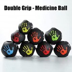 PLUY Verschleißfester Medizinball Doppelgriff-Medizinball,Vollgummiball für Heim Fitnessstudio,Übungskernmuskeln,3-10 kg Größe:5 kg
