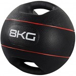 PLUY Verschleißfester Slam Ball 3 4 5 6 8 10kg Medizinbälle mit Zwei Griffen,Gewichts-Symmetrie-Ball mit strapazierfähigem Gummi und Strukturiertem Griff für Krafttraining