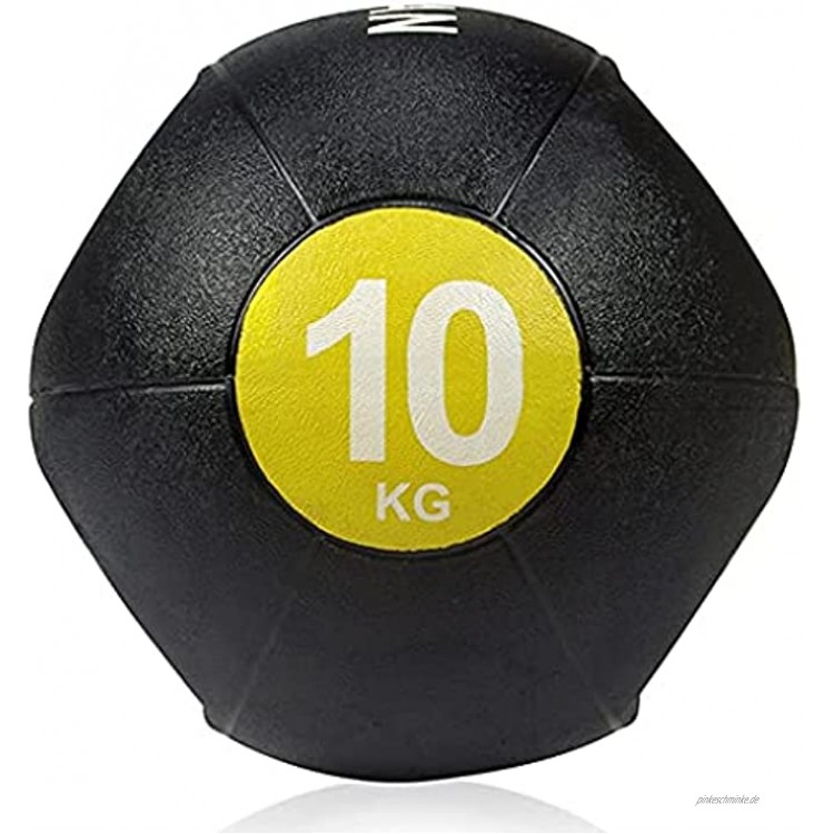 PLUY Verschleißfester Slamball Medizinbälle,Trainingsball,Doppelgriff für Rehabilitationsübungen Indoor Outdoor Fitness verbessert die Flexibilität Koordination Größe:10 kg