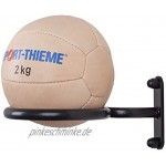 Sport-Thieme Medizinball-Wandhalter | Belastbar bis 50 kg | Schwarz | Balldurchmesser 18-35 cm | Stabil leichte Montage praktisch | Aus Stahl